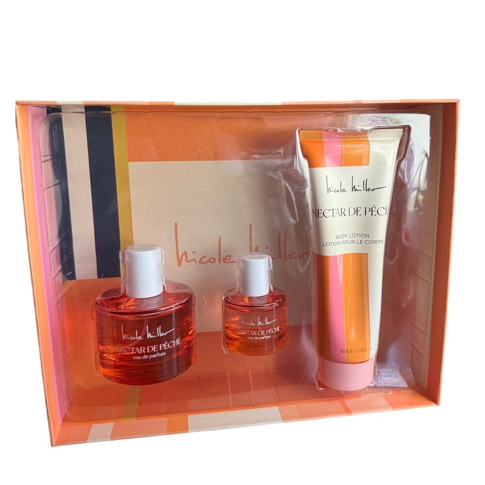 NEW Nicole Miller Nectar De Peche 3 Piece Eau De Parfum Set